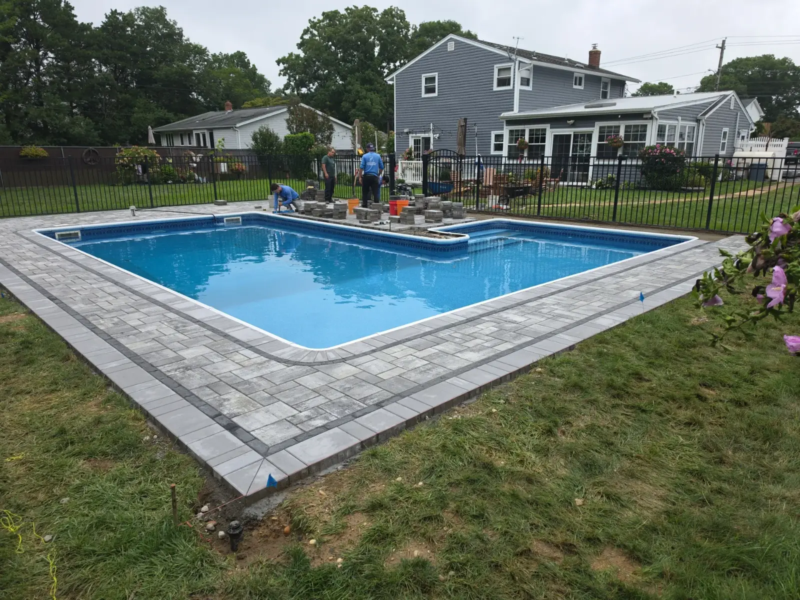 Paver pool surround by Promaster Maintenance Corp, Long Island, NY